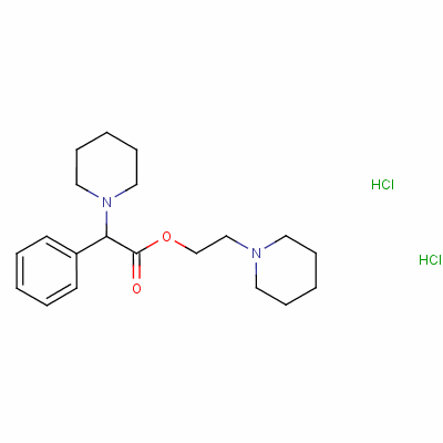 1-(Alpha-(2-哌啶乙氧基羰基)苄基)氯化哌啶结构式_2404-18-4结构式