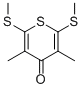 3,5-二甲基-2,6-双(甲基硫代)-4H-硫代吡喃-4-酮结构式_24215-64-3结构式