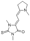 1,3-Dimethyl-5-[(1-methyl-2-pyrrolidinylidene)ethylidene]-2-thioxo-4-imidazolidinone Structure,2445-60-5Structure