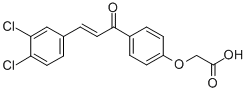 [4-[3-(3,4-Dichlorophenyl)-1-oxo-2-propenyl]phenoxy]-acetic acid Structure,245555-36-6Structure