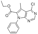 Ethyl4-chloro-5-methyl-7-phenyl-7h-pyrrolo[2,3-d]pyrimidine-6-carboxylate Structure,245728-43-2Structure