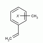 Vinyltoluene monomer(m- and p- mixture)(stabilized with tbc) Structure,25013-15-4Structure