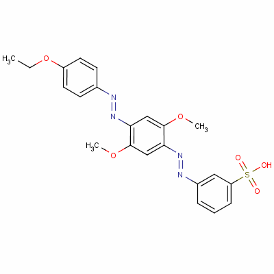 Benzenesulfonic acid, 3-[[4-[(4-ethoxyphenyl)azo]-2,5-dimethoxyphenyl]azo]- Structure,25124-87-2Structure