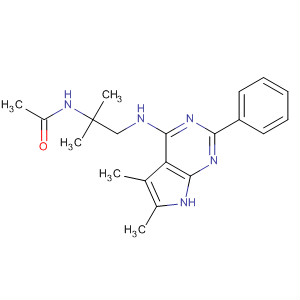 N-[2-[(5,6-dimethyl-2-phenyl-7h-pyrrolo[2,3-d]pyrimidin-4-yl)amino]-1,1-dimethylethyl]acetamide Structure,251946-45-9Structure