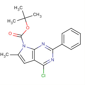 Tert-butyl 4-chloro-6-methyl-2-phenyl-7h-pyrrolo[2,3-d]pyrimidine-7-carboxylate Structure,251947-25-8Structure