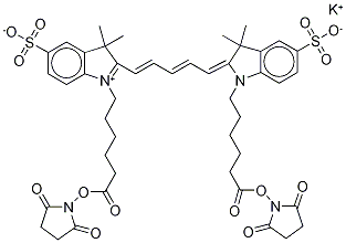 Cyanine 5 bihexanoic acid dye, succinimidyl ester, potassium salt Structure,252255-42-8Structure