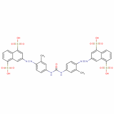 1,5-Naphthalenedisulfonic acid, 3,3-[carbonylbis[imino(2-methyl-4,1-phenylene)azo]]bis- Structure,25738-24-3Structure