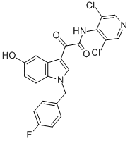 N-(3,5-dichloropyridin-4-yl)-2-[1-(4-fluorobenzyl)-5-hydroxy-1h-indol-3-yl]-2-oxo-acetamide Structure,257892-33-4Structure