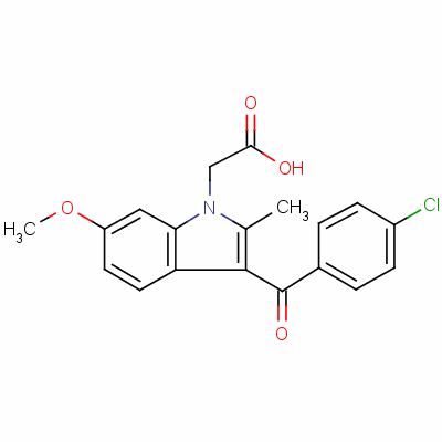 2-(3-(4-Chlorobenzoyl)-6-methoxy-2-methyl-1h-indol-1-yl)acetic acid Structure,25803-14-9Structure