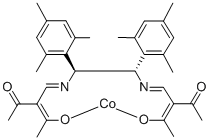 (1S,2s)-n,n-bis(2-acetyl-3-oxo-2-butenylidene)-1,2-dimesitylethylenediaminato cobalt(ii) Structure,259259-80-8Structure