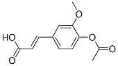 3-甲氧基-4-乙酰氧基肉桂酸结构式_2596-47-6结构式