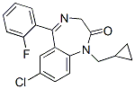 2H-1,4-benzodiazepin-2-one, 7-chloro-1-(cyclopropylmethyl)-5-(2-fluorophenyl)-1,3-dihydro- Structure,25967-29-7Structure