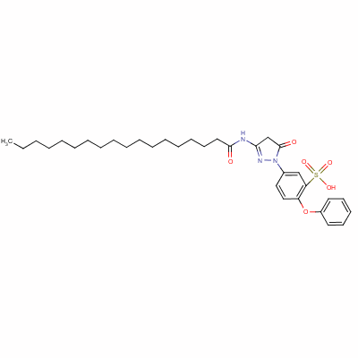 5-[4,5-Dihydro-5-oxo-3-[(1-oxooctadecyl)amino]-1h-pyrazol-1-yl]-2-phenoxybenzenesulfonic acid Structure,25985-53-9Structure