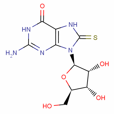 8-巯基鸟苷结构式_26001-38-7结构式