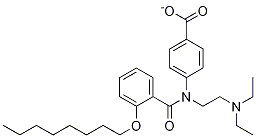 N-二乙基氨基乙基-p-[2-(-n-辛基氧基)-苯甲酰基]氨基苯甲酸结构式_26090-29-9结构式