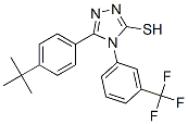 5-(4-Tert-butylphenyl)-4-[3-(trifluoromethyl)phenyl]-1,2,4-triazole-3-thiol Structure,261633-26-5Structure