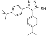 5-[4-(叔丁基)苯基]-4-(4-异丙基苯基)-4H-1,2,4-噻唑-3-硫醇结构式_261761-26-6结构式