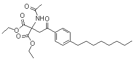 Diethyl 2-acetamido-2-(2-(4-octylphenyl)-2-oxoethyl)malonate Structure,268557-49-9Structure