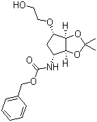 N-[(3AS,4R,6S,6AR)-四氢-6-(2-羟基乙氧基)-2,2-二甲基-4H-环戊烯并-1,3-二氧杂环戊烷-4-基]氨基甲酸苯甲酯结构式_274693-54-8结构式