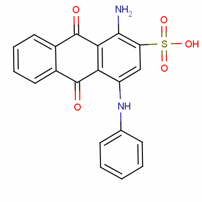 1-氨基-9,10-二氢-9,10-二氧代-4-(苯基氨基)-2-蒽磺酸结构式_2786-71-2结构式