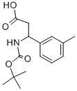 3-[(Tert-Butoxycarbonyl)amino]-3-(3-methylphenyl)propanoic acid Structure,284493-57-8Structure