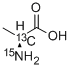 L-丙氨酸-2-13C,15N结构式_285977-86-8结构式