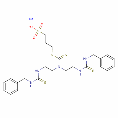 Sodium 7-[2-[[(benzylamino)thioxomethyl]amino]ethyl]-1-phenyl-3,8-dithioxo-9-thia-2,4,7-triazadodecane-12-sulphonate Structure,2878-00-4Structure