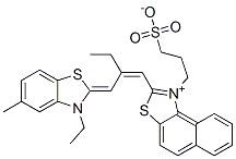 2-(2-[(3-乙基-5-甲基-2(3H)-苯并噻唑亚基)甲基]-1-丁烯基)-1-(3-磺酸)萘并[1,2-d]唑氢氧内盐结构式_28784-39-6结构式