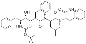 (5S)-(叔丁氧羰基氨基)-6-苯基-(4R)-羟基-(2R)-苄基己酰)-L-亮氨酰-L-苯丙氨酰胺结构式_292632-98-5结构式