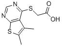 (5,6-Dimethyl-thieno[2,3-d]pyrimidin-4-ylsulfanyl)-acetic acid Structure,296262-16-3Structure