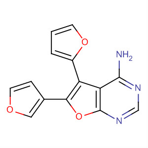 5-(2-呋喃)-6-(3-呋喃)-呋喃并[2,3-d]嘧啶-4-胺结构式_296793-25-4结构式