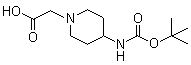 -[[(1,1-Dimethylethoxy)carbonyl]amino]- 1-piperidineacetic acid Structure,299203-94-4Structure