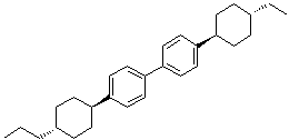 反式,反式-4-(4-丙基环己基)-4-(4-乙基环己基)-联苯结构式_300545-17-9结构式