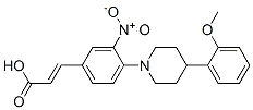 3-[4-[4-(2-Methoxyphenyl)piperidino]-3-nitrophenyl]acrylic acid Structure,301334-95-2Structure