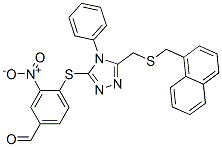 4-[(5-([(1-Naphthylmethyl)thio]methyl)-4-phenyl-4h-1,2,4-triazol-3-yl)thio]-3-nitrobenzaldehyde Structure,303010-08-4Structure