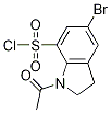 1-乙酰基-5-溴-2,3-二氢-1H-吲哚-7-磺酰氯结构式_30691-46-4结构式