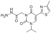 2-[3-Isopropyl-5-(4-methyl-1,3-thiazol-2-yl)-2,6-dioxo-1,2,3,6-tetrahydropyrimidin-1-yl]ethanohydrazide Structure,306935-29-5Structure