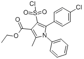 Ethyl 5-(4-chlorophenyl)-4-(chlorosulfonyl)-2-methyl-1-phenyl-1h-pyrrole-3-carboxylate Structure,306936-31-2Structure