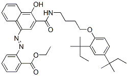 4-(2-乙氧基羰基苯基氮杂)-1-羟基-n-[4-(2,4-二叔戊基苯氧基)丁基]-2-萘甲酰胺结构式_30713-95-2结构式