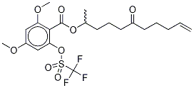 Rac 2,4-dimethoxy-6-[[(trifluoromethyl)sulfonyl]oxy]benzoic acid 1-methyl-5-oxo-9-decen-1-yl ester Structure,312305-41-2Structure