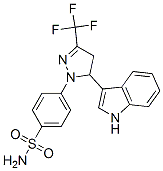 4-[4,5-Dihydro-5-(1H-indol-3-yl)-3-(trifluoromethyl)-1h-pyrazol-1-yl]-benzenesulfonamide Structure,313236-73-6Structure