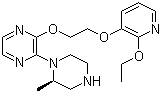 2-[2-[(2-Ethoxy-3-pyridinyl)oxy]ethoxy]-3-[(2r)-2-methyl-1-piperazinyl]pyrazine Structure,313657-95-3Structure