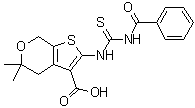 2-(Benzoylcarbamothioylamino)-5,5-dimethyl-4,7-dihydrothieno[2,3-c]pyran-3-carboxylic acid Structure,314042-01-8Structure