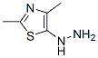 Thiazole, 5-hydrazino-2,4-dimethyl- (9ci) Structure,315702-72-8Structure