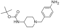 4-Tert-butoxycarbonylamino-1-(4-aminobenzyl )piperidine Structure,323578-56-9Structure