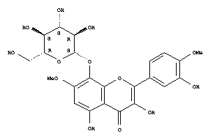 8-[(B-d-glucopyranosyl )oxy]-3,3’,5-trihydroxy-4’,7-dimethoxyflavone Structure,32427-55-7Structure