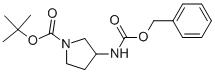 Tert-butyl 3-(((benzyloxy)carbonyl)amino)pyrrolidine-1-carboxylate Structure,325775-36-8Structure