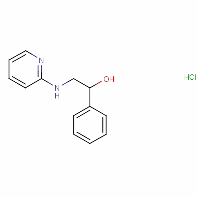 alpha-[(2-吡啶基氨基)甲基]苄醇单盐酸盐结构式_326-43-2结构式