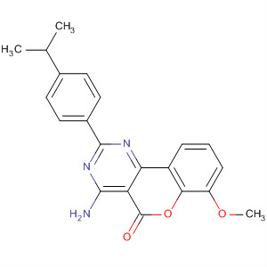 4-氨基-2-(4-异丙基苯基)-7-甲氧基-5H-[1]苯并吡喃并[4,3-D]嘧啶-5-酮结构式_32644-60-3结构式