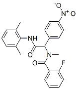 (9Ci)-N-(2,6-二甲基苯基)-Alpha-[(2-氟苯甲酰基)甲基氨基]-4-硝基-乙酰胺结构式_329310-06-7结构式